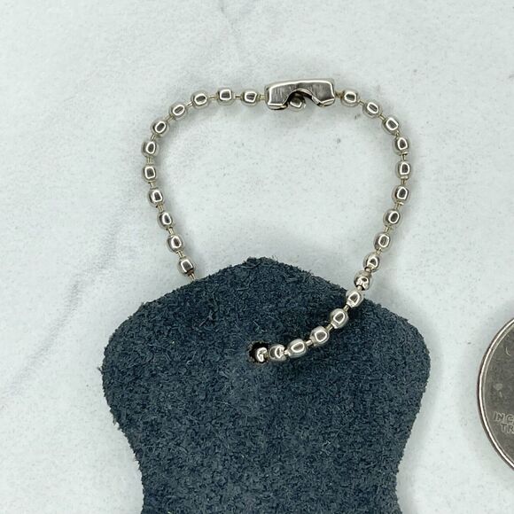 Black Genuine Leather Ball Chain Keychain Keyring - Picture 4 of 6